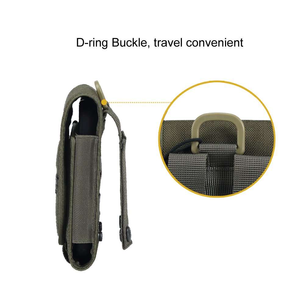 OneTigris Phone Pouch, Tactical Cell Holster with MOLLE Strap, for iPhone 17 Pro Max/Air/17 Pro/17/16 Pro Max/15 Pro Max/14 Pro Max/13 Pro Max, for Galaxy S25 Ultra 6