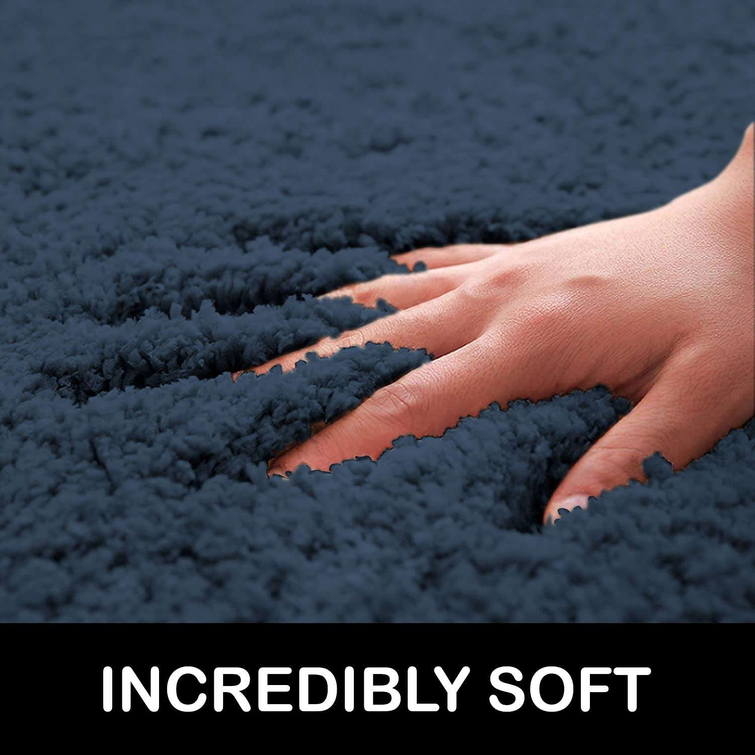 Luxe Home Bathmat 2500 GSM Microfiber Anti Skid Slip Water Absorbent Machine Washable and Quick Dry Newman Mats for Bathroom, Kitchen, Entrance ( Navy Blue , 45cm x 75cm , Pack of 1 ) 4