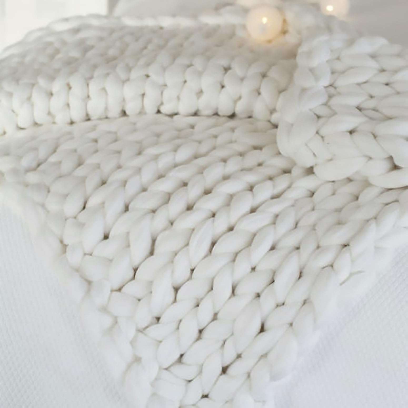 THE HOME TALK Beautifully Knitted and Textured Blanket | Very Soft and Premium Wool | Snuggle up Any time in This Luxurious All-Season Blanket | Lightweight Cozy Blankets 5