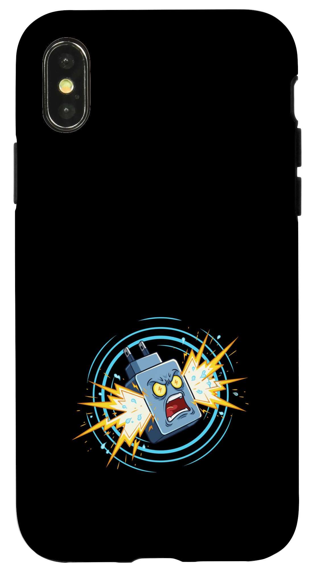 Raging Power Adapter Funny Angry Charger Shock Case for iPhone X/XS 1