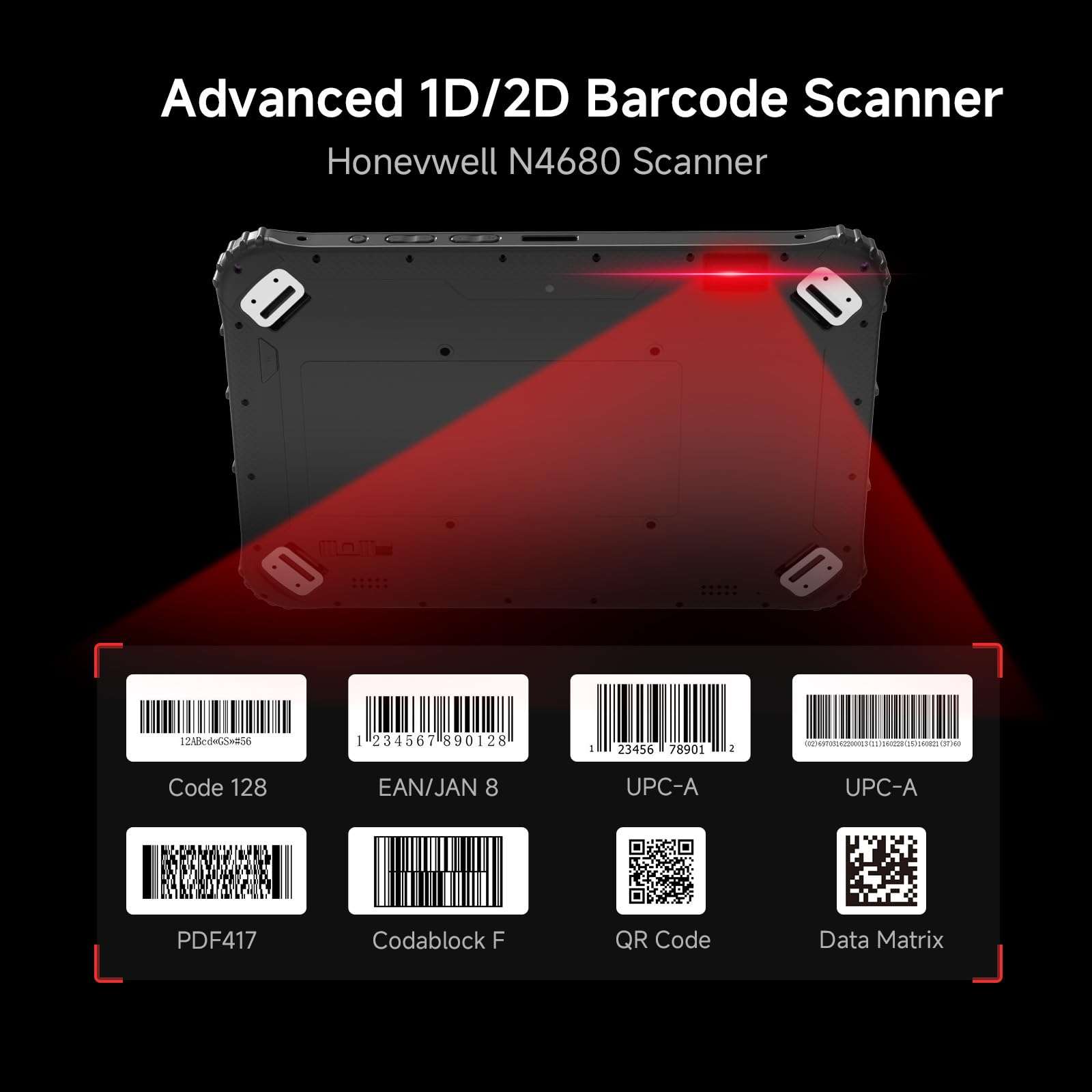 Arrvel Rugged Tablet with Barcode Scanner I22J 2 in 1, 12.2 inch Windows 11 Pro with HW N4680 Scan Engine, 1D/2D Inventory Scanner, 8GB+128GB Industrial Tablet for for ERP WMS,Warehouse,Retail 3