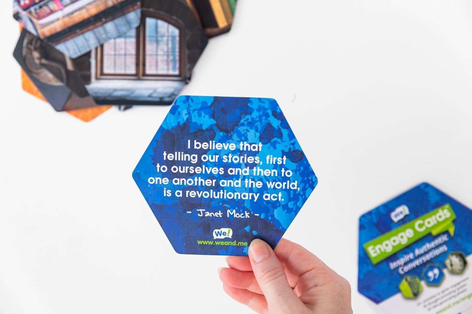 We! Engage Cards - Conversation Cards to Build Trust & Connection - 56 Inspiring Pieces with Quotes, Photos, & Activities - Ideal for Office Meetings, Ice Breakers, and Educational Team Building 3
