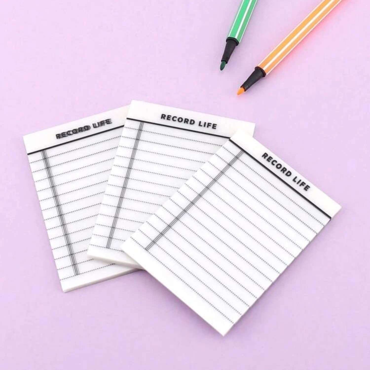 R H lifestyle Clear Transparent Daily Planner Sticky Notes to Do List Writing Note Pads (Record Life Pack of 2PCS) OS4814 3
