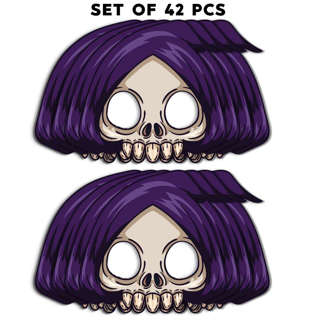 Festiko® Halloween Theme Eye Masks (42 Pcs), Halloween Theme Party Supplies, Return Gifts for Kids, Halloween Theme Party Items,Grip Reaper Eye Masks for Kids 3