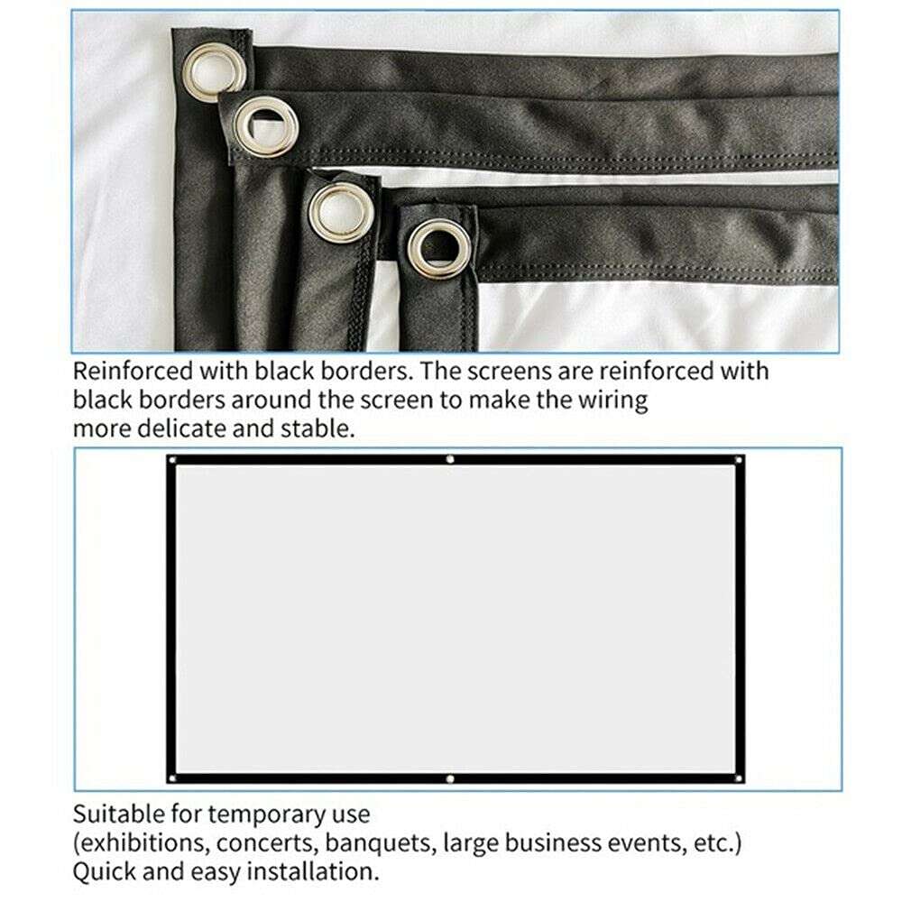 Honeytecs Portable Foldable Projector High Definition Outdoor Home Cinema Theater 3D Movie (150inch, 16:9) 5