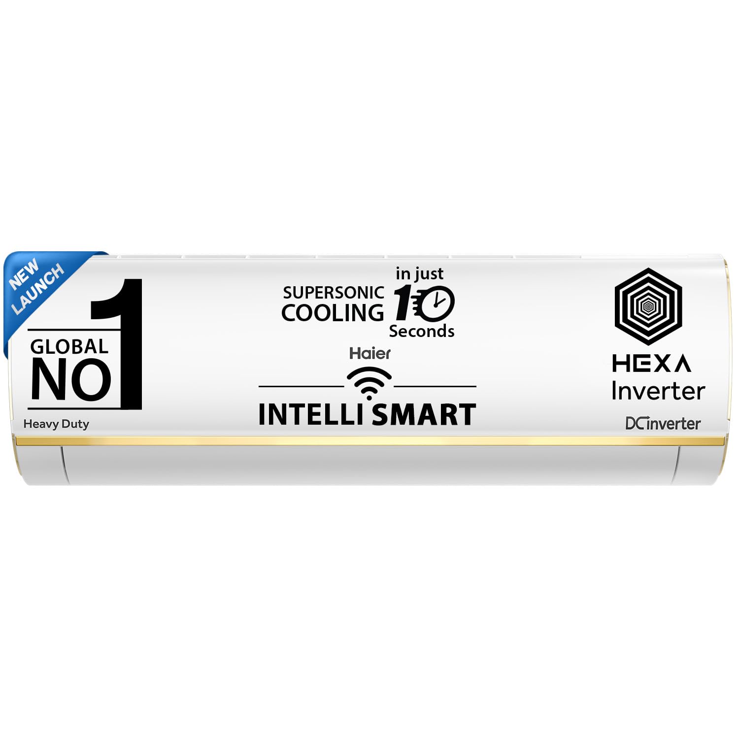 Haier 1.5 Ton 5 Star Super Heavy Duty Hexa Inverter Intelli Smart Split AC (Copper, 7 in 1 Convertible, Anti Bacterial Filter, Cools at 60°C Temp, 20 Mtrs Air Throw - HSU19SHD-PFG5BN-INV, 2024 Model)
