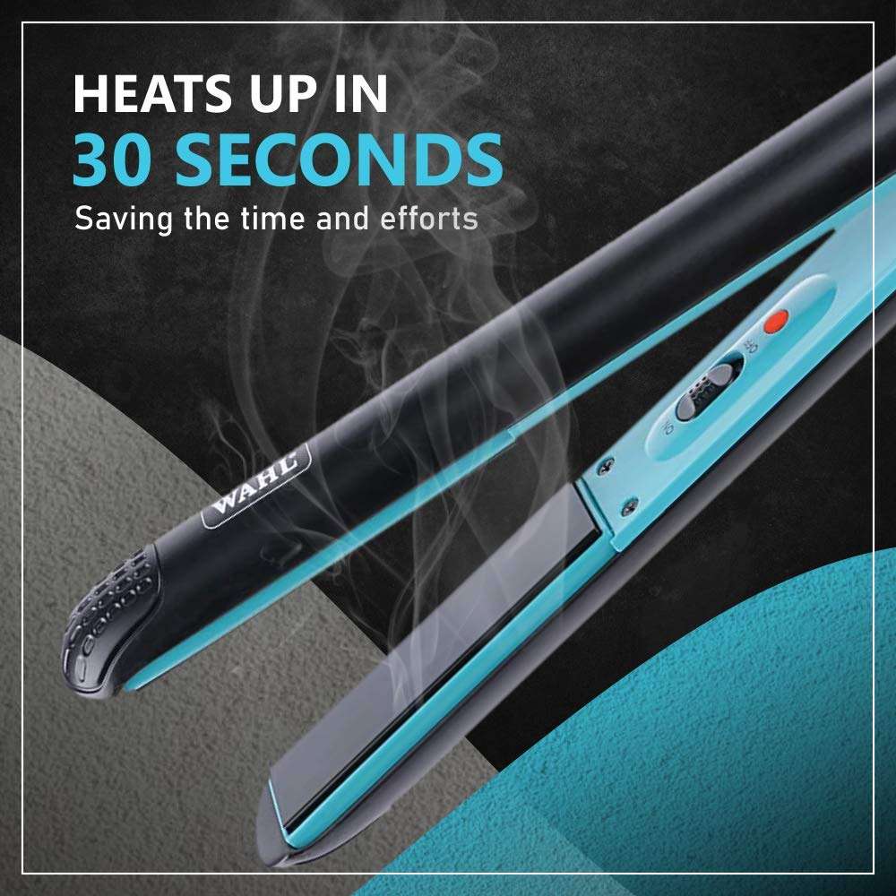 Wahl India Hair Straightener and Curl Comes with Ceramic Floating Long Plates (Black) 5