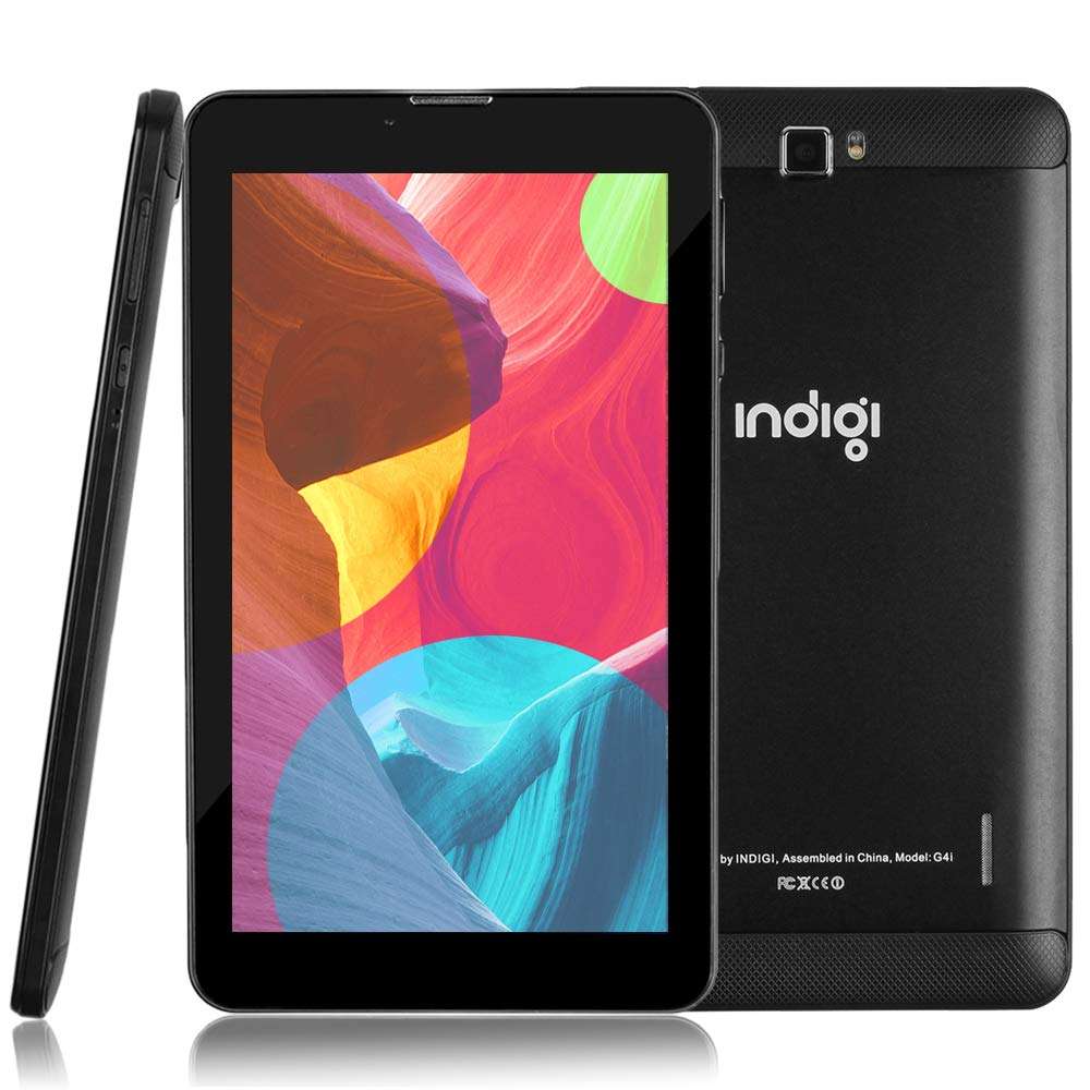 Indigi 2-in-1 Phablet 7" Tablet PC 3G Smartphone Android 4.4 Built-in Smart Cover GSM Unlocked (Pink) 1