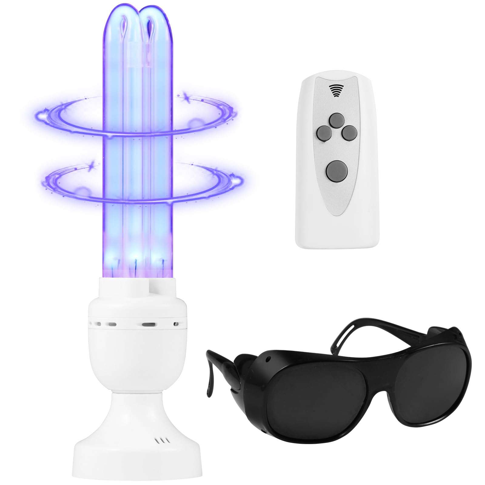 Tesiplz 36W UV Light UVC Lamp with Remote Control | 265nm Air & Surface Refreshment | Premium Borosilicate Bulb, 3-Stage Timer | Sturdy Unibody Design (with Ozone)