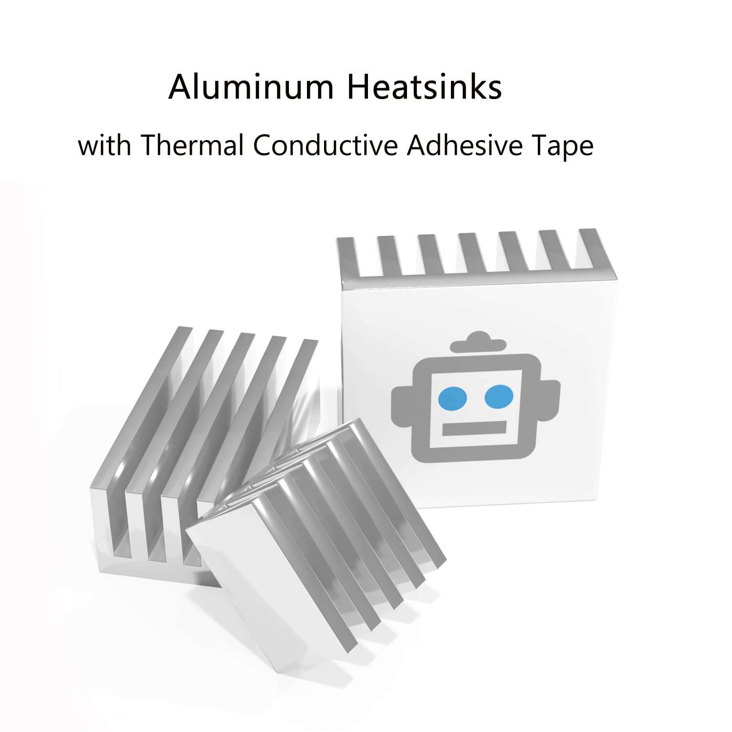 Genuine Raspberry Pi Power Supply Adapter with 3PCS IoTCrazy Heatsink, for All of Raspberry Pi Micro USB Boards, Support 3 B+/Pi 3 /Pi Zero W/Pi Zero/Pi 1 /Pi 2 /Pico, 5.1V 2.5A, US Plug, White 3