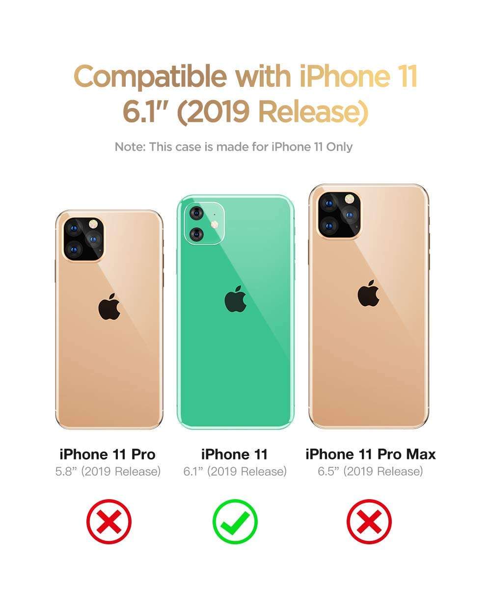 Eouine for Apple iPhone 11 Case, [Anti-Scratch] Shockproof Patterned Tempered Glass Back Cover Case with Soft Silicone Bumper Skin for Apple iPhone11 Smartphone (Wolf 2) 5