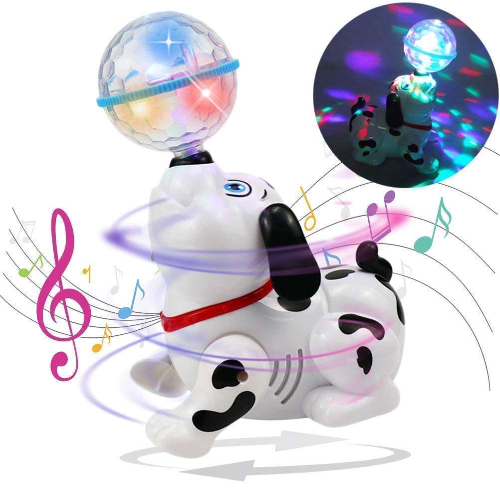 TOYZIEZ� Dancing Dog with Music, Flashing Lights Battery Operated Sound & Light Toys for Small Babies | Best Gift for Toddlers | Suitable for Kids 2 to 4 Year Babies (Dancing Dog)