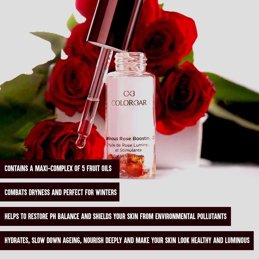 Colorbar Luminous Rose Boosting Oil, 35 ml | Rich in Pro Vitamin A, Vitamin C, Vitamin E | Hydrate, slow down aging, nourish deeply | Makes skin look healthy 4
