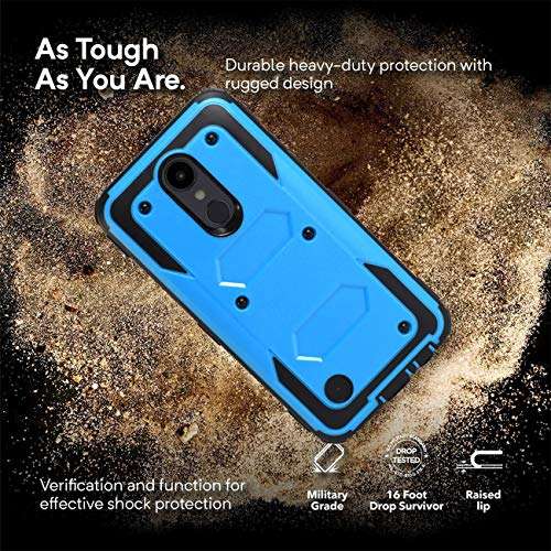 Toyouu for LG Aristo 2 Case/Aristo 3/Rebel 4 LTE/Tribute Dynasty/Tribute Empire/Zone 4/K8+/K8S/Fortune 2/Phonenix 4 Phone Case with Screen Protector Belt Clip[Kickstand] Heavy Duty Protective,Blue 4