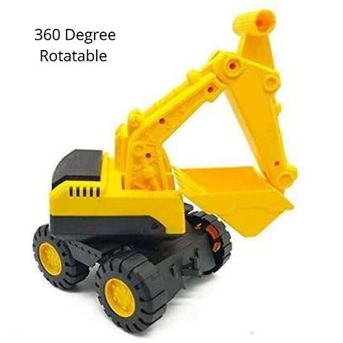 DU Sales Unbreakable Construction Excavator Vehicles Play Set - Push and go Friction Powered REV-UP Truck Toy | JCB Truck Toy for 3+ Years Old Kids Boys|Girls(Set of 1)- Multi Color 3