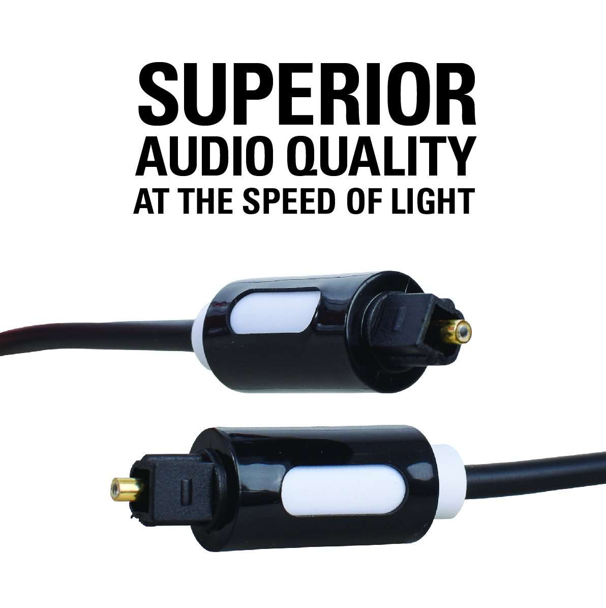 Sanus Digital Optical Audio Toslink Cable - Perfect for a Soundbar TV Cable (10 Feet) 4