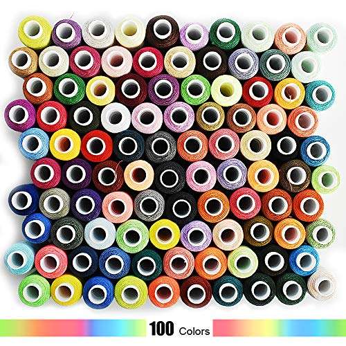 100 Color All Purpose Sewing Thread Polyester 250 Yards Per Spools for Hand Stitching, Embroidery, Machine, Quilting and Crafts 3