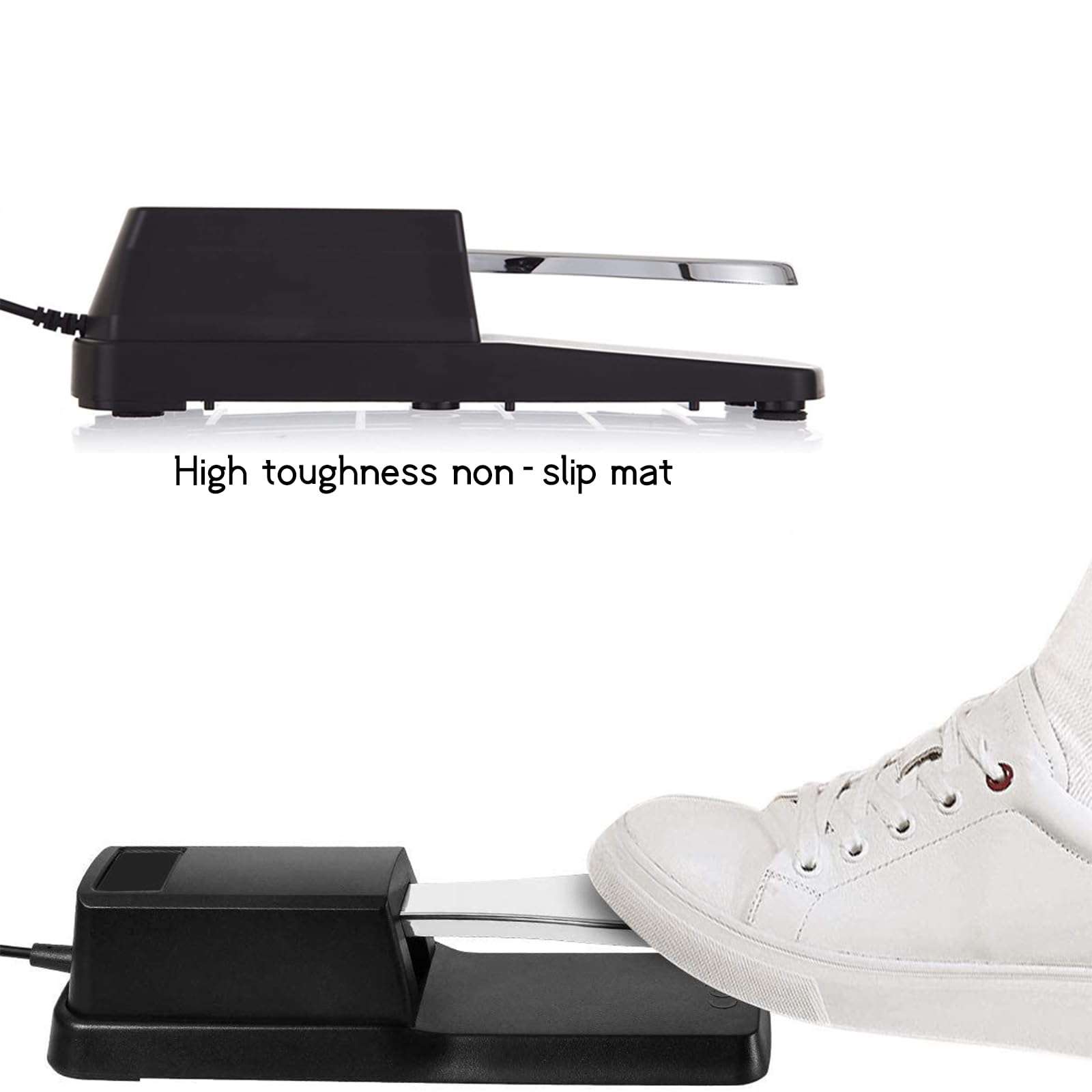 LokFy Sustain Pedal, Universal Electronic Organ Keyboard Pedal with Polarity Switch 1/4'' Input Plug, suitable for Digital Electric Piano, Piano Keyboard/MIDI Keyboard/Synthesizer, etc 3