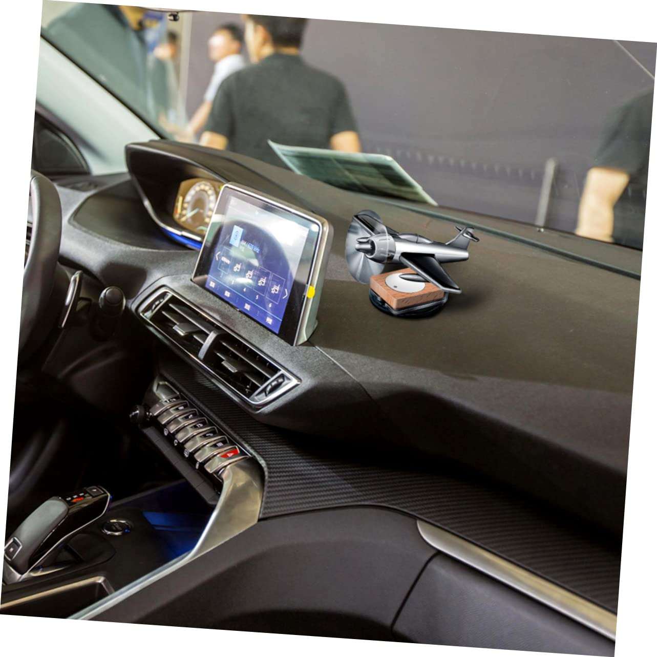 Look&Took Car Desk Board Solar Power Mini Turboprop Aircraft Air Freshener With Perfume Bottle For Compatible Model Volkswagen Vento GT Line 3