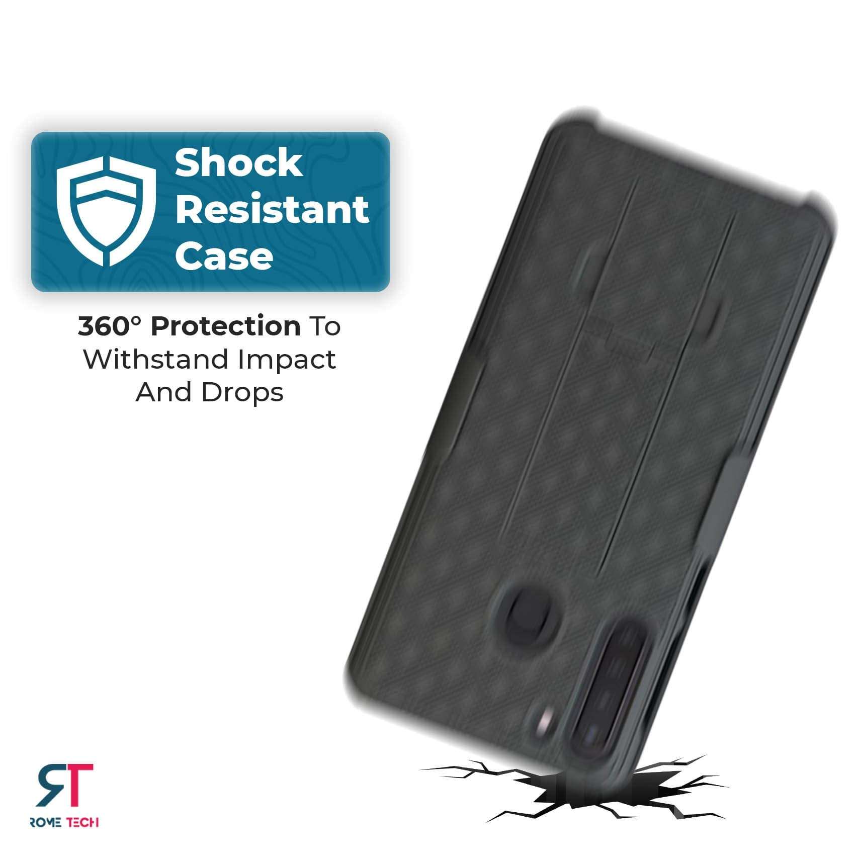 for Samsung Galaxy A21 Case with Belt Clip Holster, Kickstand Slim Cover Phone Case for Galaxy A21 - Black 6