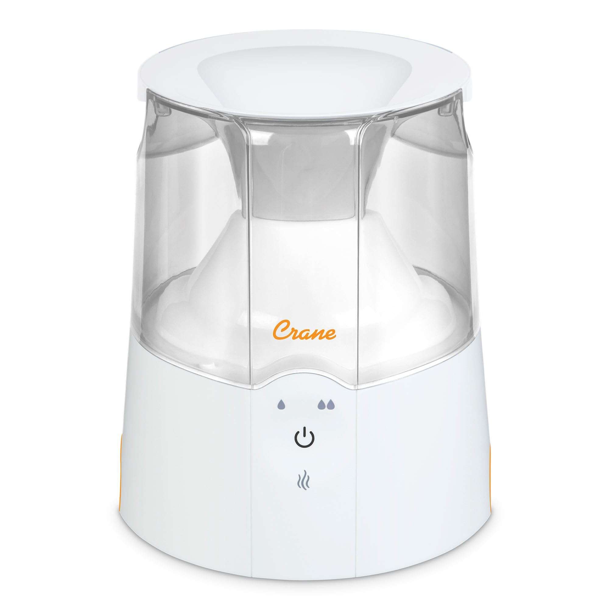 Crane Warm Mist Humidifier, Warm Mist Humidifiers For Bedroom, 1.9L Tank, Vaporizer For Congestion, Steam Humidifier, Humidifiers For Bedroom Warm Mist, Bedside Humidifier, Vapor Pad Included 3