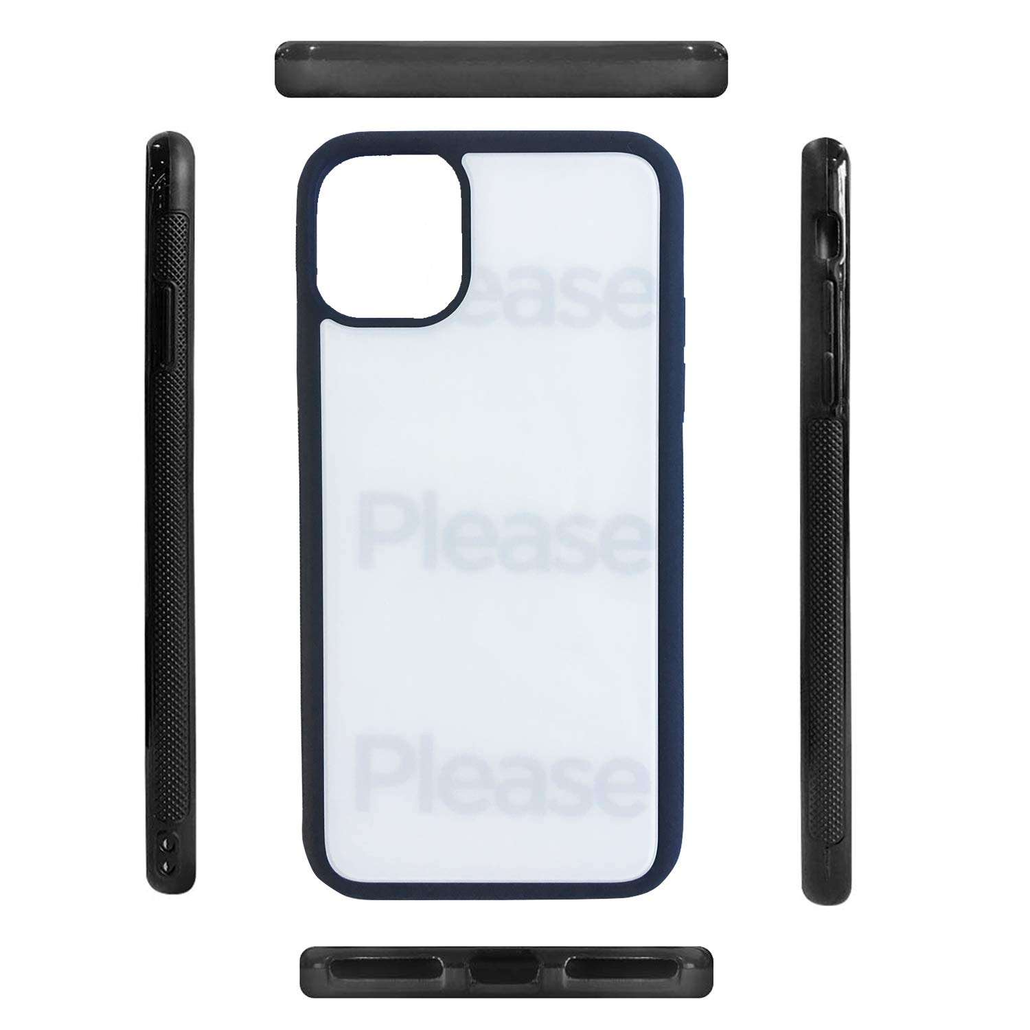 JUSTRY 10 PCS Sublimation Blanks Tempered Glass Back Cover Wireless Charging + TPU Soft Rubber Phone Case Compatible with Apple iPhone 11 6.1 Inch (2019) Printable Phone Case DIY Heat Press Slim Case 4