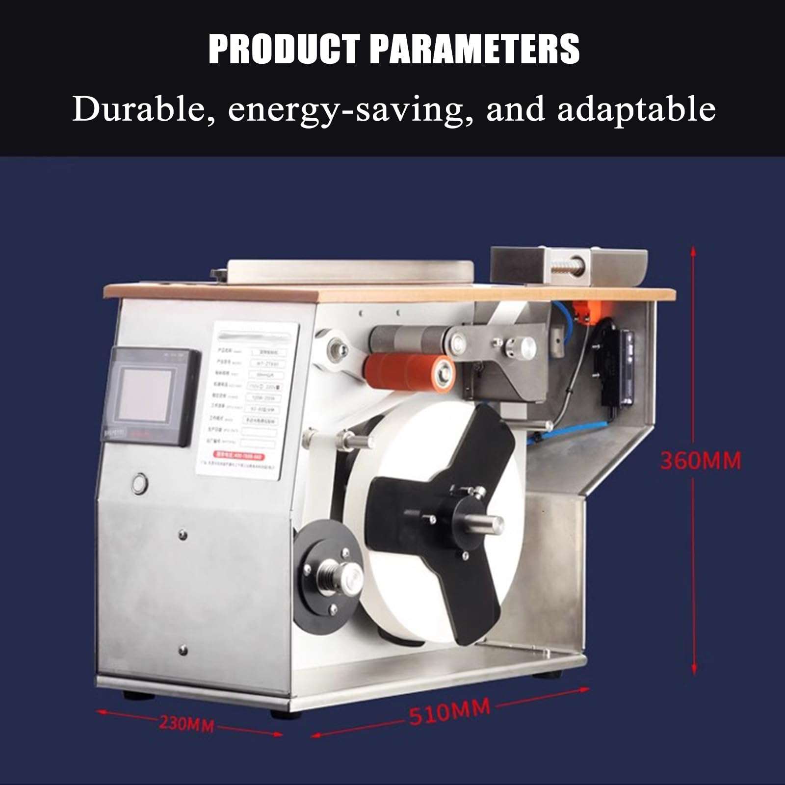 JYXYXSCP Automatic Right Angle Labeling Machine,Corner Labeling Machine,The Labeling Speed is Adjustable,Stainless Steel Shell,for Printing,Food,Electronics 6