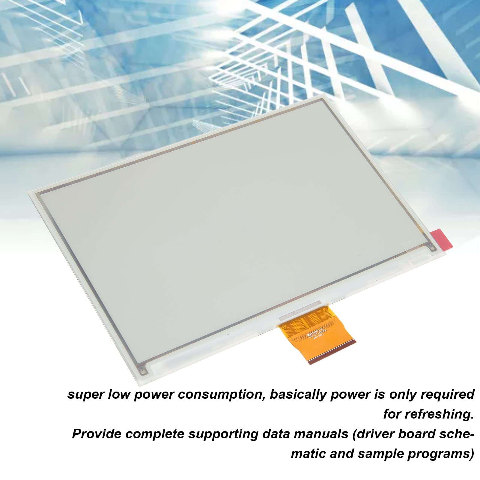 7.3 Inch E Paper Screen Display Module, Screen Ink Electronic Display 800x480 with 3 Wire SPI, 4 Wire SPI Interface for Shelf Label, Industrial Instrument 4