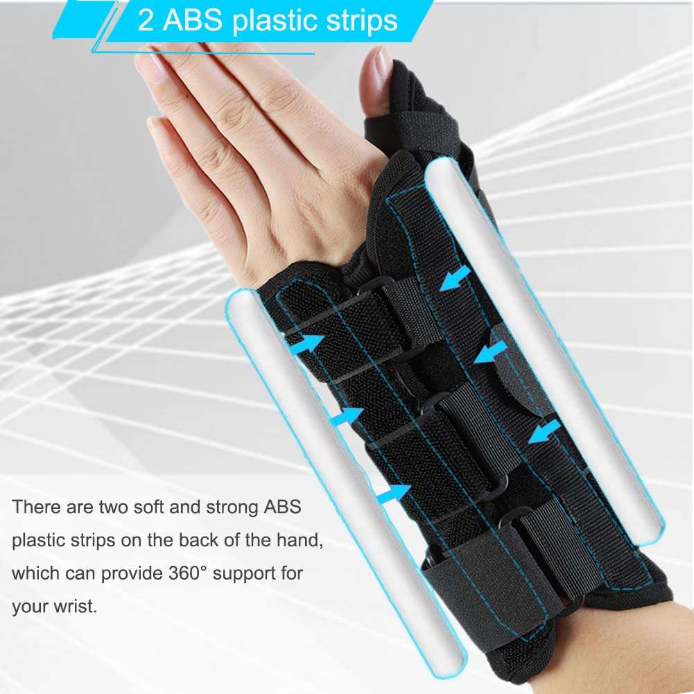 Wrist Brace with Thumb Spica Splint for De Quervain's Tenosynovitis Carpal Tunnel Pain Wrist & Thumb Stabilizer for Tendonitis Arthritis, Sprains & Fracture Forearm Support Cast 4
