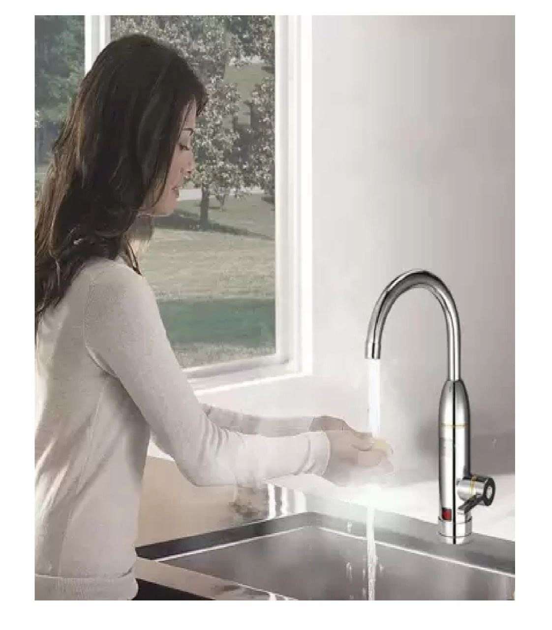 ZSIGNS Instant Electric Water Heater Faucet Tap Hot Tap Home-Kitchen Water Heating Instantaneous Water Heater Tank less for Tap,LED Electric Head Water Heaters For Home Kitchen 3