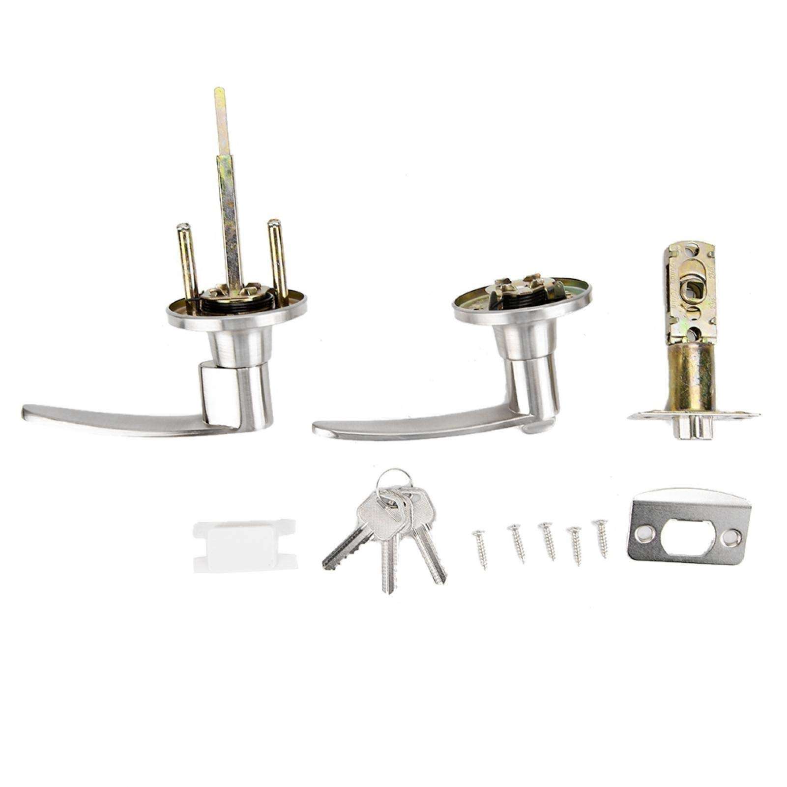 Security Entry,Long-Lasting Performance,Security Door Lever,Handle Keyed Entrance Passage Privacy Lock,for Any Old and New Door (60Mm/2.3In Or 70Mm/2.7In) Tailgates 4