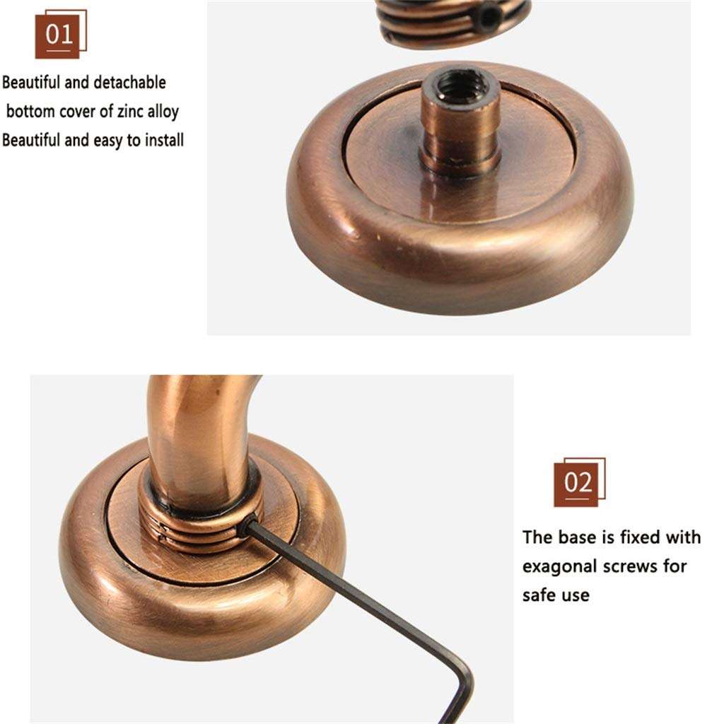 YI-LIGHT Surface Mounted Door Handle, Door Lever Metal Door Fire-Proof Door Wooden Door Security Door Door Hardware Door Handle (Color : Brass) 4