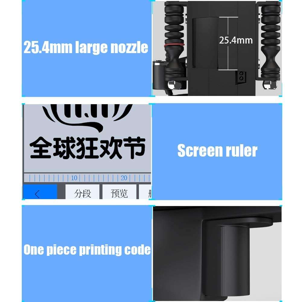 MX3S Portable Printers Labelling Gun, Handheld Inkjet Code Printer HD, Printing Trademark Logo Barcode Graphic Date Price Label Making Machine (Color : A) 4