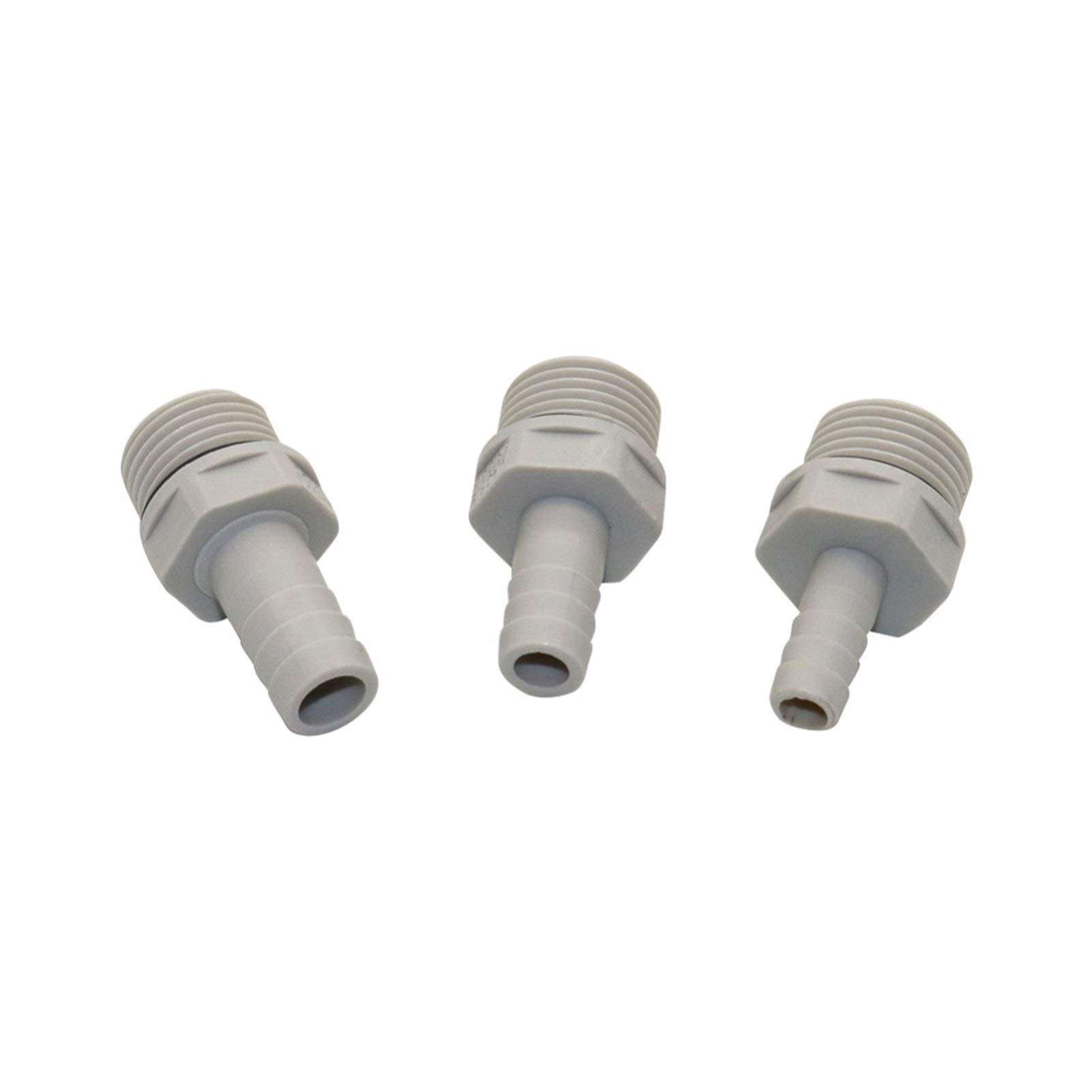 MANHONG Botanical Garden Lawn Nozzle 6/8/10/12mm Barb to 3/8", 1/2" Male Thread Straight Connector Garden Plastic Steel Hose Connector Fish Tank Air Pump Connector 2 (Color : 1I2 Inch to 8mm) 6