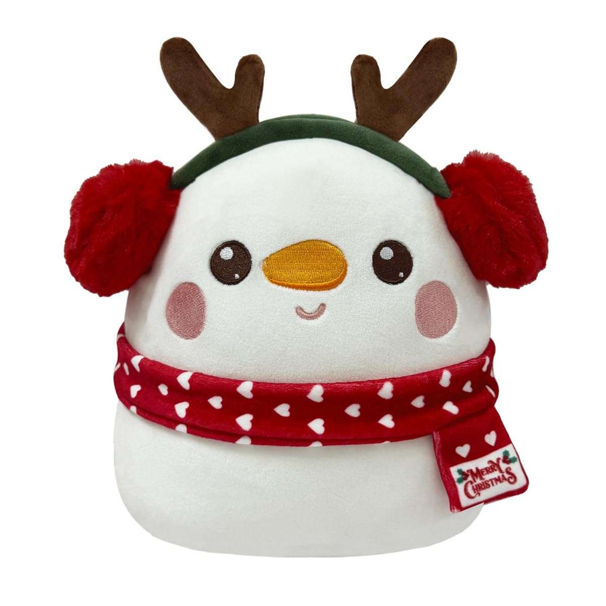 IORNBEAU 9.8-Inch Christmas Snowman Plush Pillow Christmas Plush Toy Collectible Soft & Cute Snowman Stuffed Animal Toy - Gift for Kids, Girls & Boys (Christmas Snowman) 1