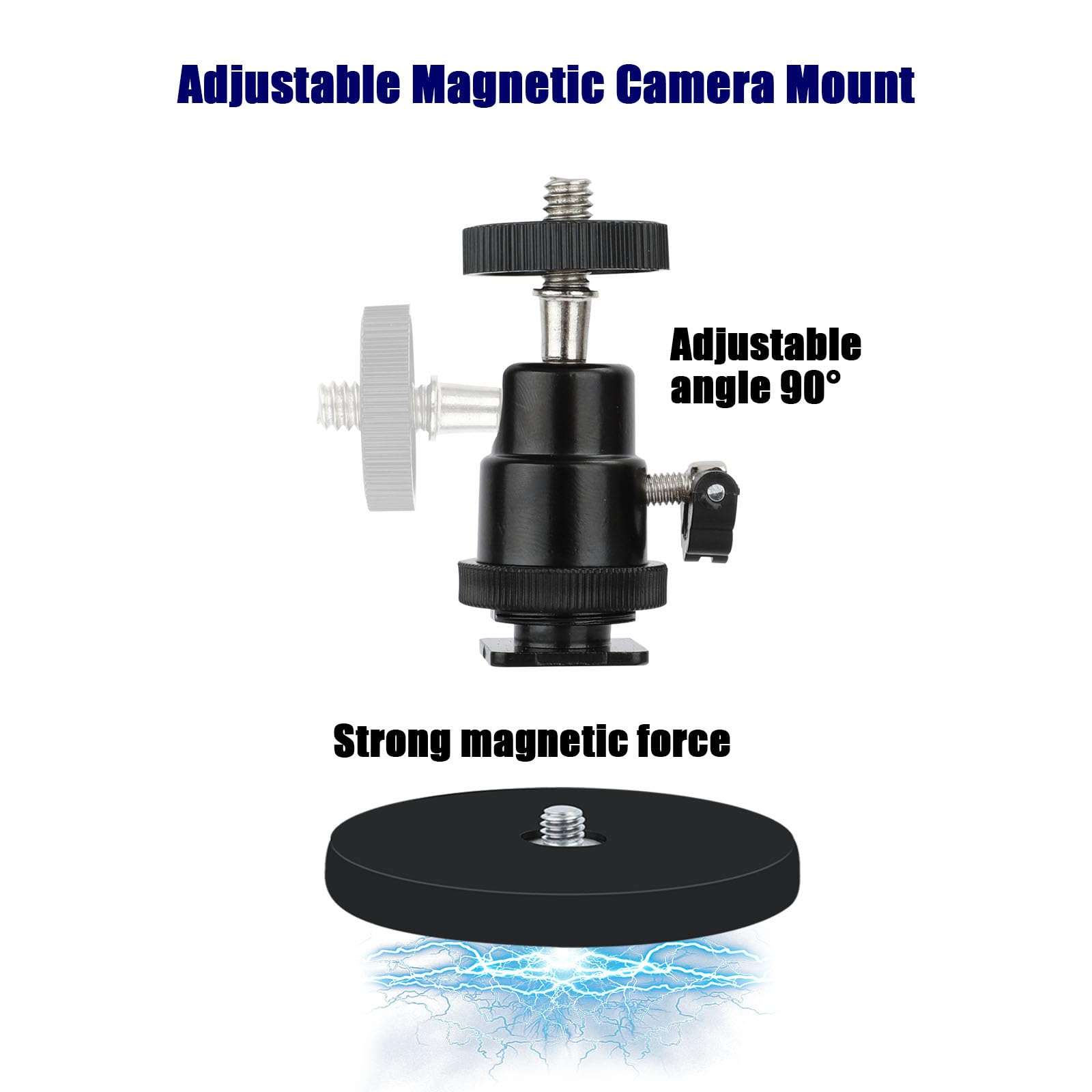 Baby Monitor Mount Compatible with HelloBaby HB65/HB40/HB6550/HB66/HB6339/HB6550 Pro, ANMEATE SM935E,Adjustable Baby Monitor Magnetic Holder with Perfect View,No Drilling Baby Camera Mount Stand 6