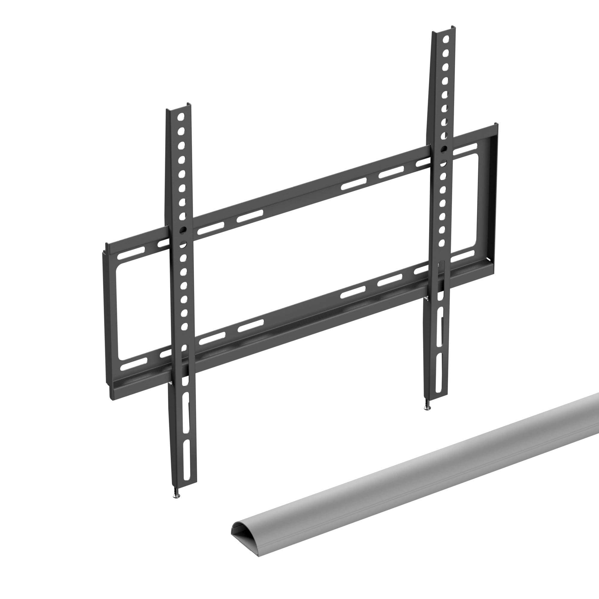 D-Line TV Cord Cover 39in 2in W x 1in H Length & D-Line Flat to Wall TV Wall Bracket for 32-70in TVs 1