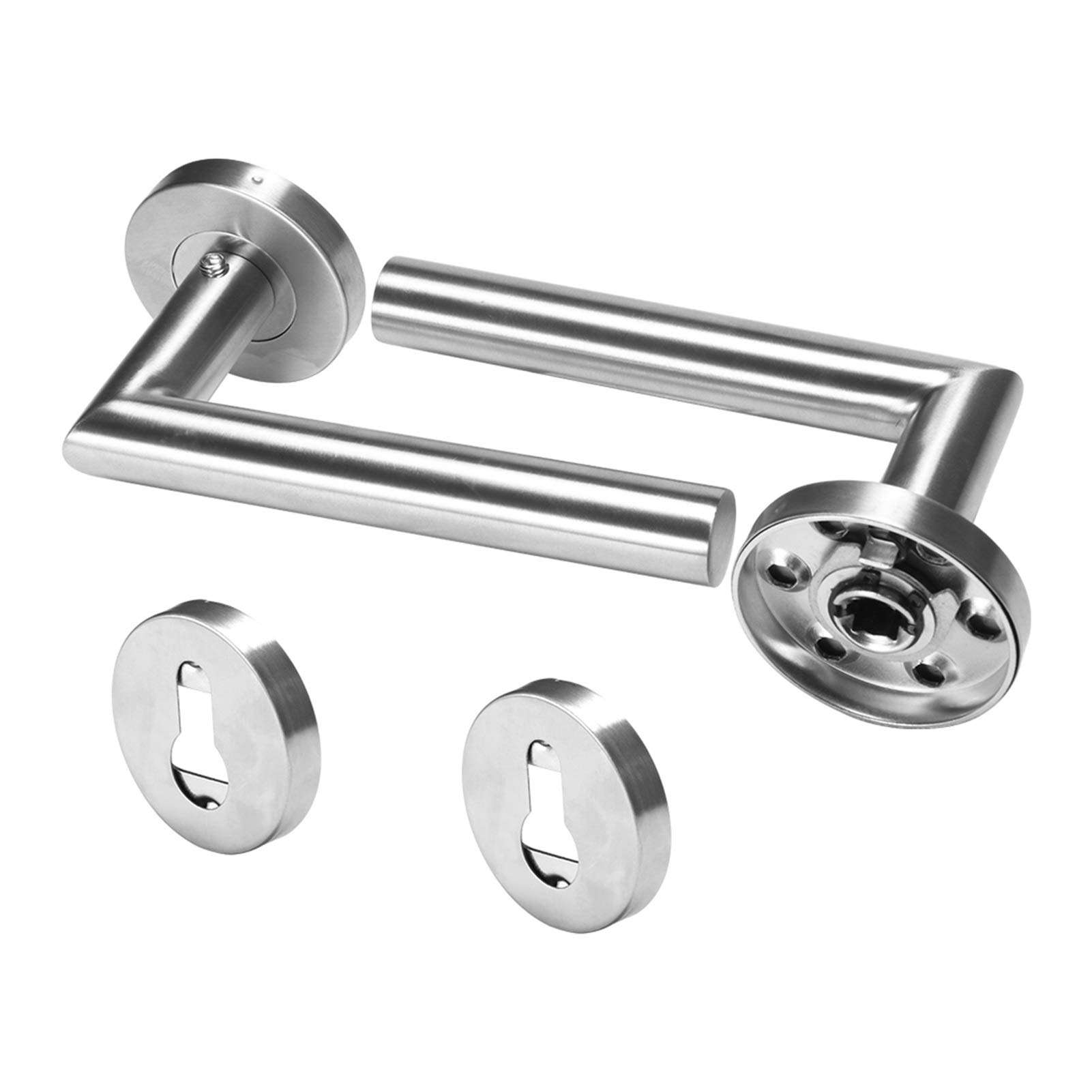 WSZMD Closet Passage Door Locks Handle Door Set Stainless Steel Sliding Interior Door Handles Door Entrance Gate Lever Knob Adjustable Latch Security Hardware，Interior Door Handle (Color : 2) 2