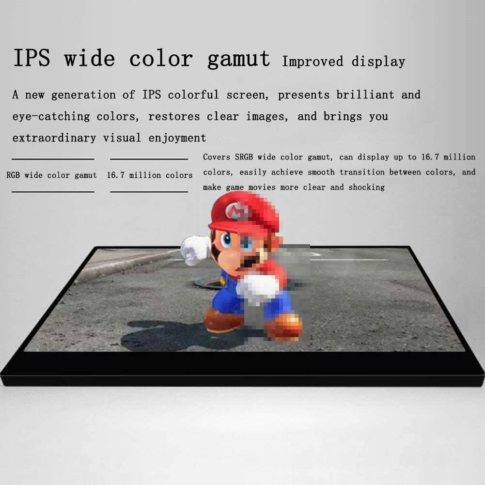 13.3-inch Portable Monitor High-Definition LCD HDMI Interface 1080P Display with Touch for Phone/PC/Office/Game 6