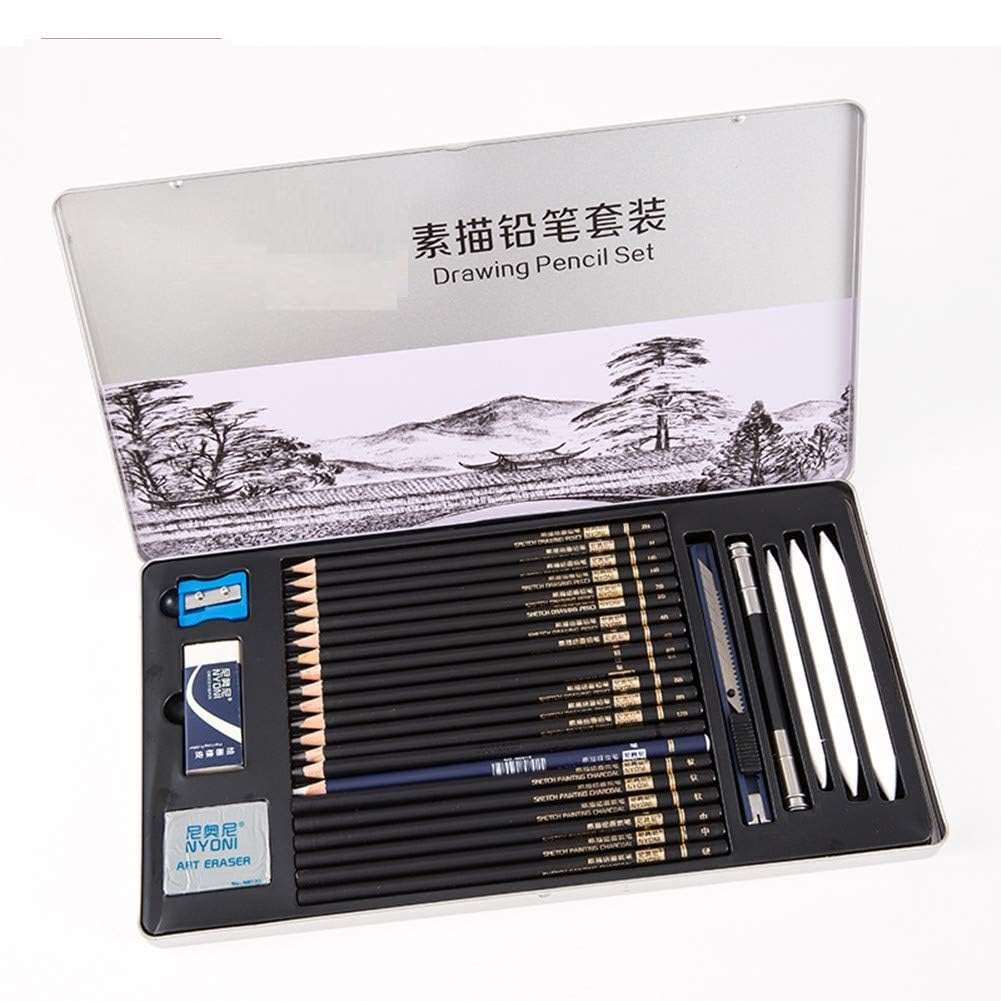 SAMVARDHAN Professional Sketching & Drawing Art Tool Kit - Drawing Pencils, Graphite Pencil Set, Art Pencils, Shading Pencils Set of 29 Pcs 1