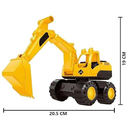 DU Sales Unbreakable Construction Excavator Vehicles Play Set - Push and go Friction Powered REV-UP Truck Toy | JCB Truck Toy for 3+ Years Old Kids Boys|Girls(Set of 1)- Multi Color 2