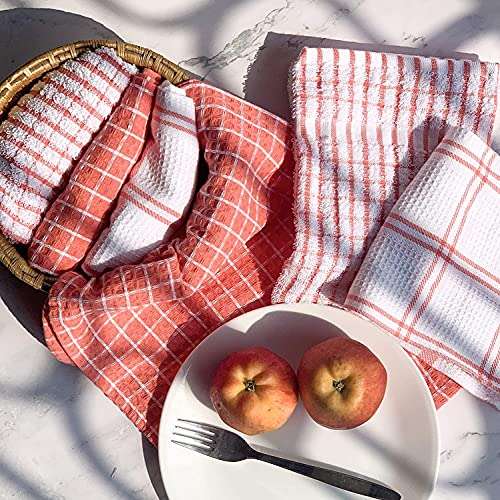 Generic Cleaning Cloth Multipurpose Kitchen Towels Cotton Dish Napkin - Machine Washable - Multi Coloured (Pack of 10) 5