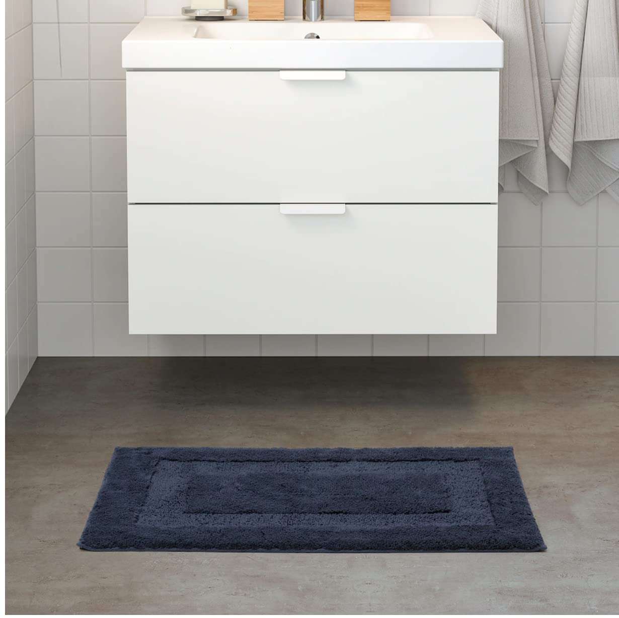 MARIAS KOMMERCE RODVATTEN Bath mat, Dark blue50x80 cm (20x32 ) 3