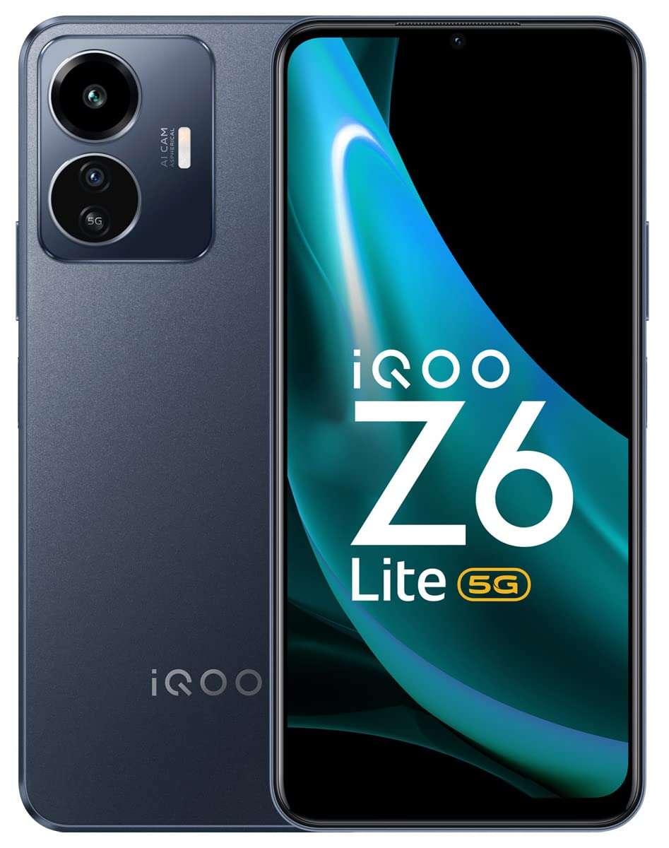 iQOO Z6 Lite 5G (Mystic Night, 6GB RAM, 128GB Storage) | World's First Snapdragon 4 Gen 1 | Best in-Segment 120Hz Refresh Rate | Travel Adaptor Needs to be Purchased Seperately 1