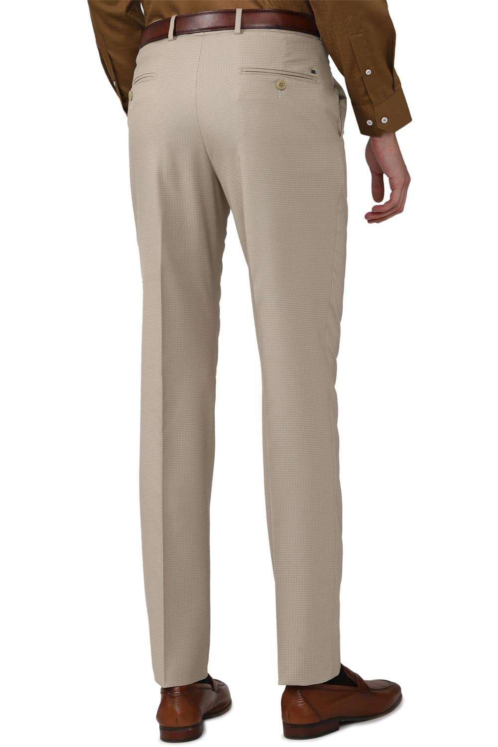 Van Heusen Men's Slim Formal Trousers (VHTFFSLB304261_Nude_36) 3