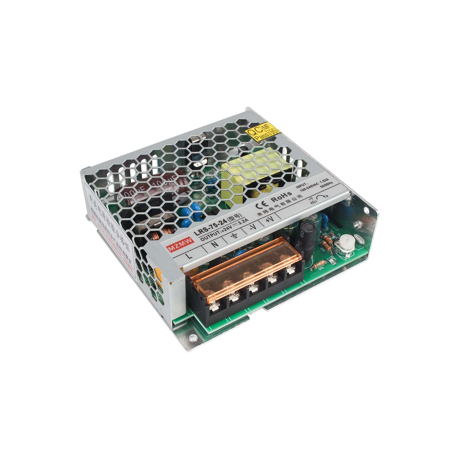 CNCTOPBAOS 75W 24V DC Switching Power Supply 3.2A,AC 100-240V to DC 24V Converter,Regulated Voltage Transformer Adapter for LED Light CCTV DDCSV3.1 V4.1 Expert Controller Servo Motor 3D Printer Robert 1