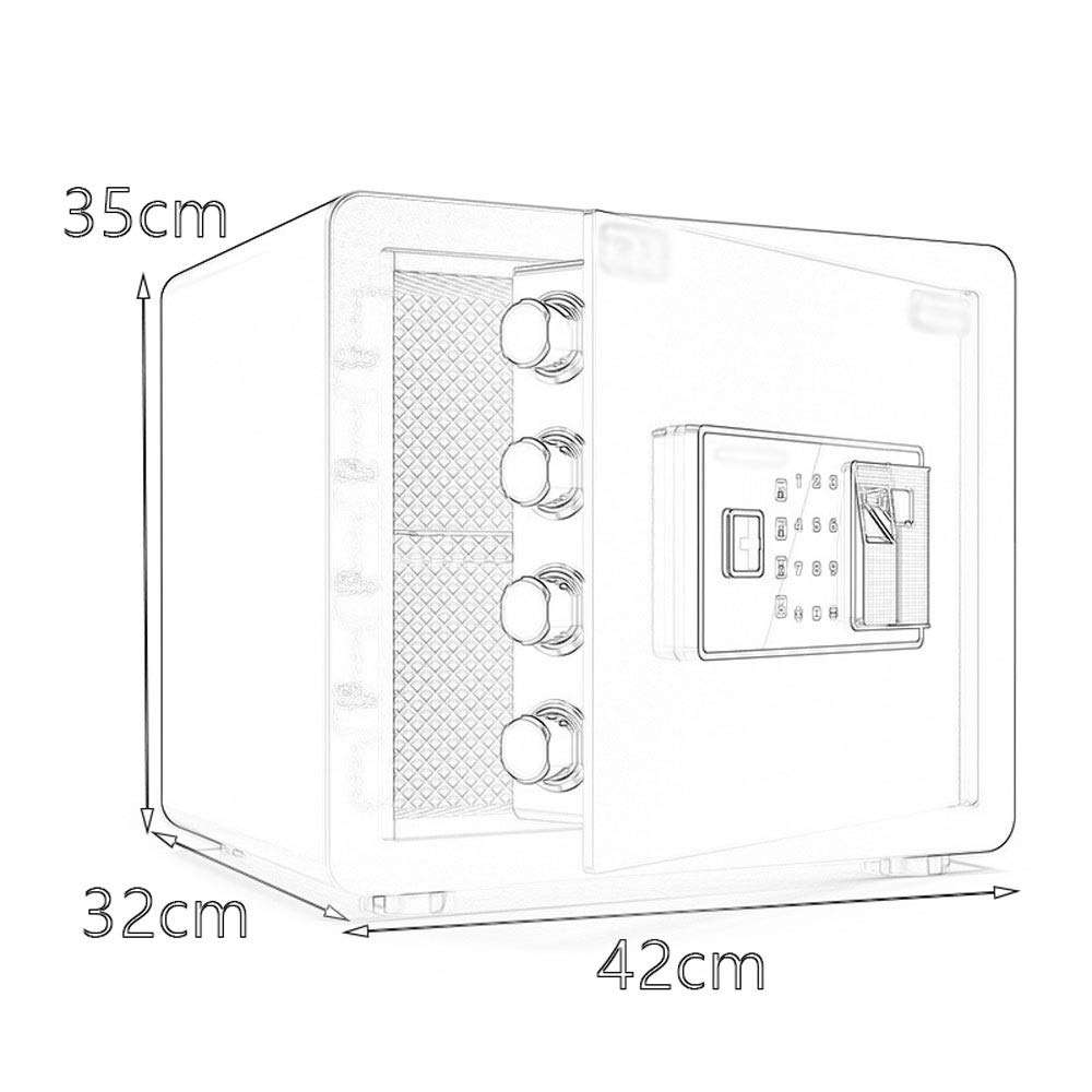 Ma DONG Safety cabinet, 35cm high and small household hidden upgrade anti-theft electronic password safe deposit box, suitable for: office/home/finance, 3 colors to choose from @ (Color : Brown) 2