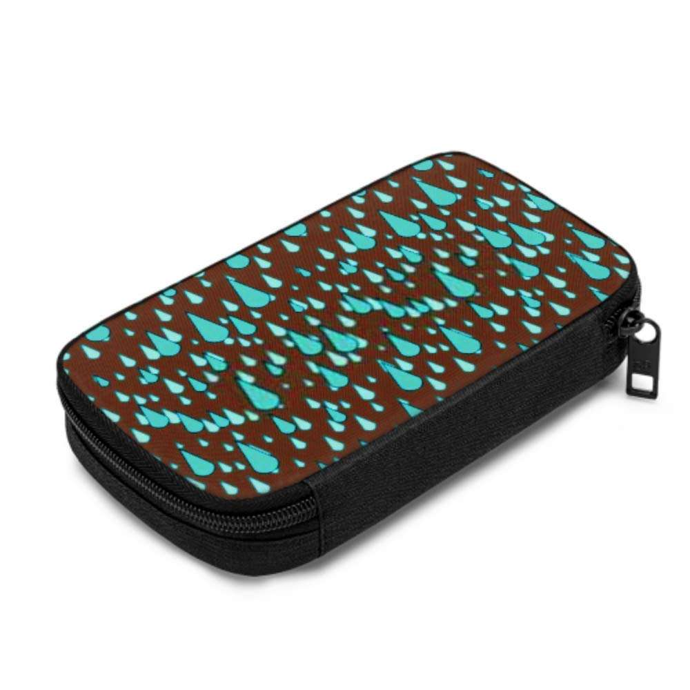 Electronics Accessories Organizer Bag Water Drops Rain Seamless Pattern On Electronics Organizer Electronics Cable Organizer Bag Storage Bag of Cases for Cable, Charger, Phone, USB, Sd Card 2