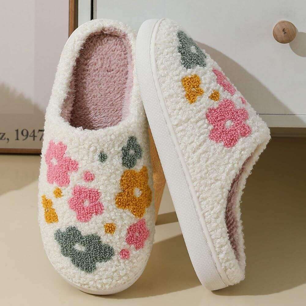 Cozy Furry House Slippers for Women/Men Cute Warm Indoor Non-Slip Winter Cozy Shoes 5