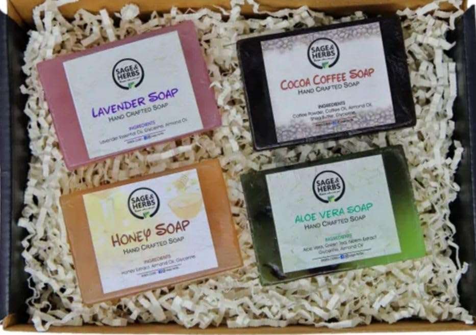 Sage & Herbs Gift Hamper Set for your Loved Ones | Bath and Body Care Luxury Gift Box | Handmade Bathing Soap Bar | Pampering Kit for Anniversary, Birthday & All Special Occasions | 100% Vegan 1